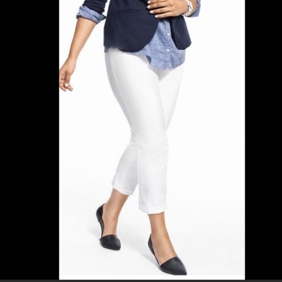 Lane Bryant The Lena crop pants size 16 nwt white - Picture 1 of 6